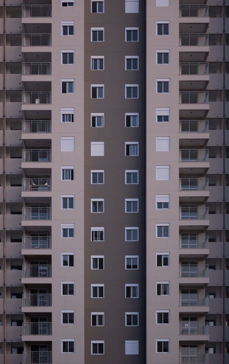 Mid-size residential apartment building exterior